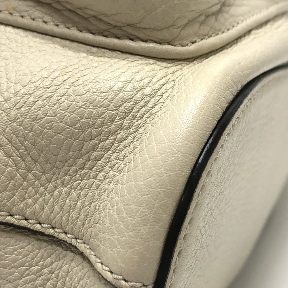 GUCCI Authentic White Leather Bamboo Backpack - Picture 5 of 16